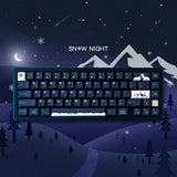 Snowy Night Keycaps Dark Blue Cherry Profile DYE-SUB Set For MX Model