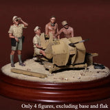 1/35 Resin Figure Model Kit Flak 38 DAK Crew 4 Figures Unassembled Unpainted Model