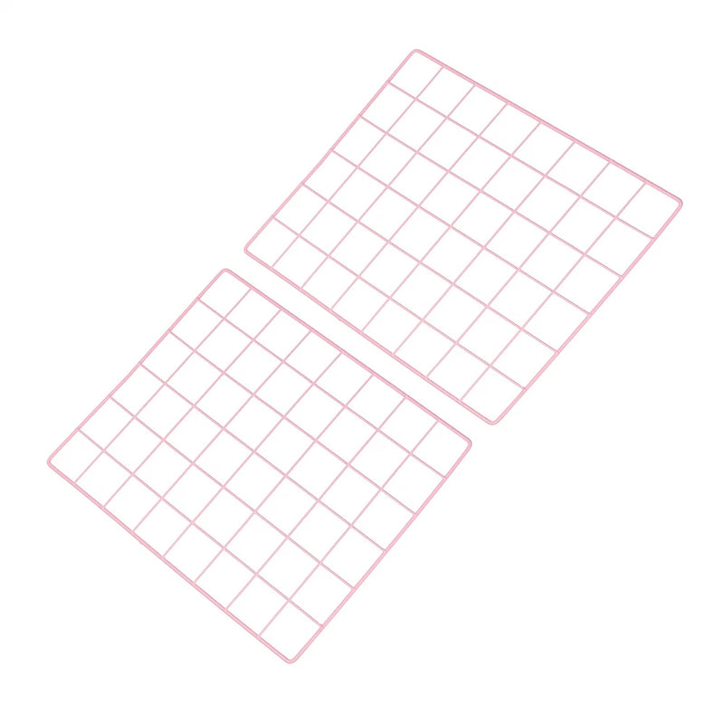 12"x16" Wire Grid Panel, 2 Pack Wall Grid Decorative Board Photo Display Pink Model