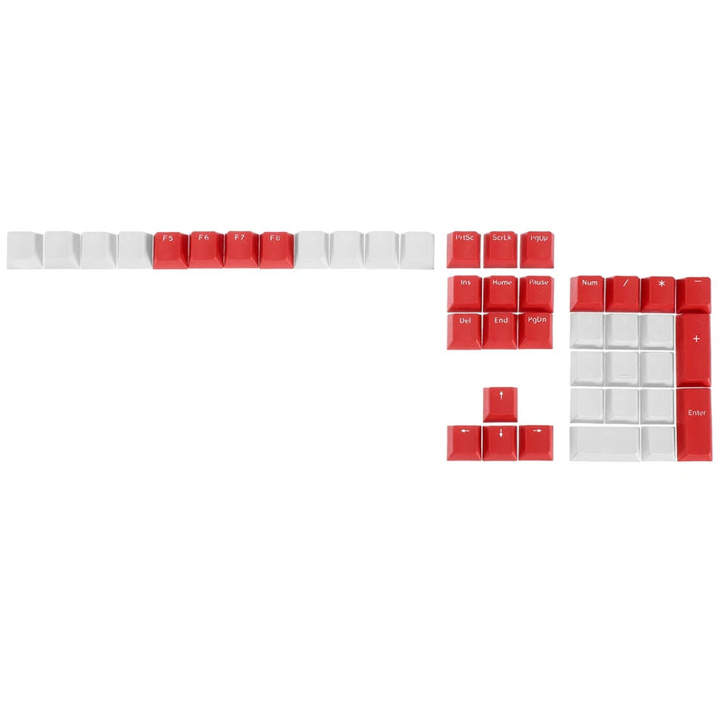 42 Key PBT Keycap Set Mechanical Numeric Keypads for Keyboard, Red White Model