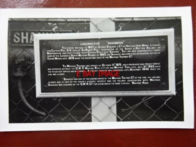 PHOTO  NOTICE - LOCOMOTICE SHGANNON INFORMATION BOARD Model