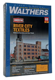 Walthers Cornerstone 3178 River City Textiles Background Building Kit HO Scale Model