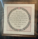 Vtg 1993 Mill Pond Designs OUR FAMILY Counted Cross Stitch Kit #919 Model