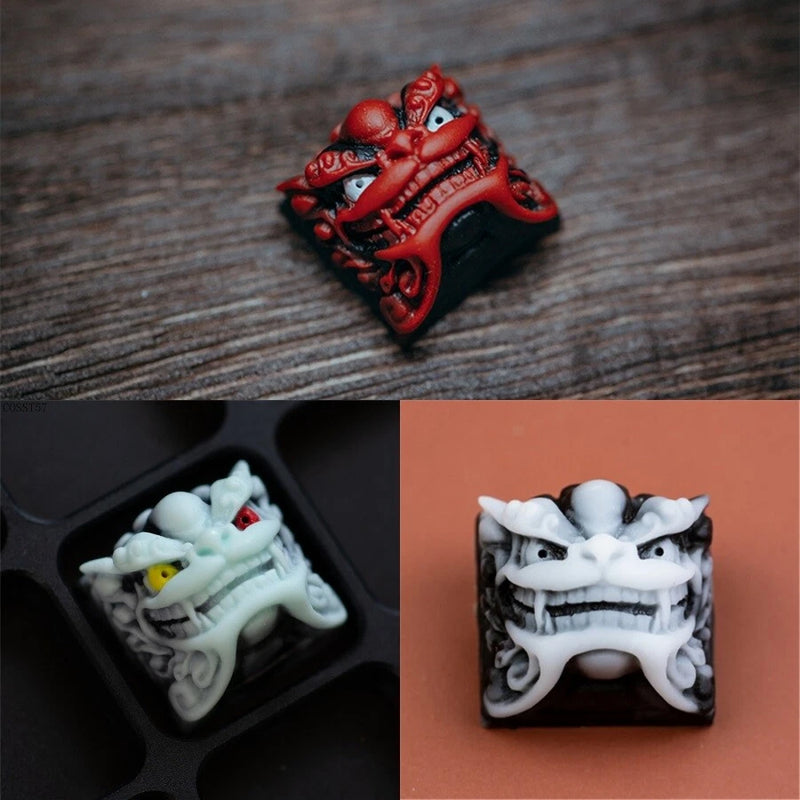 Retro Lion Head Resin Keycap For Mechanical Keyboard Handmade Custom Color 1pcs Model