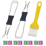 3 Pack Keycap Puller Kit Keyboard Key Remover Switch Puller with Cleaning Brush Model