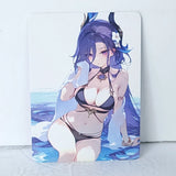 Clorinde Bikini Premium Waifu Card Anime Girl Art Oversized Board A6 Model