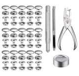 200 Pieces Stainless Steel Snap Fastener Kit, BetterJonny 15mm Heavy Duty Model