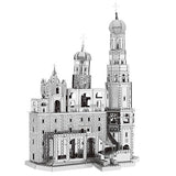 3D Metal Puzzle Bell Tower Model DIY Assemble Kits Laser Cut Jigsaw Toy Adult Model