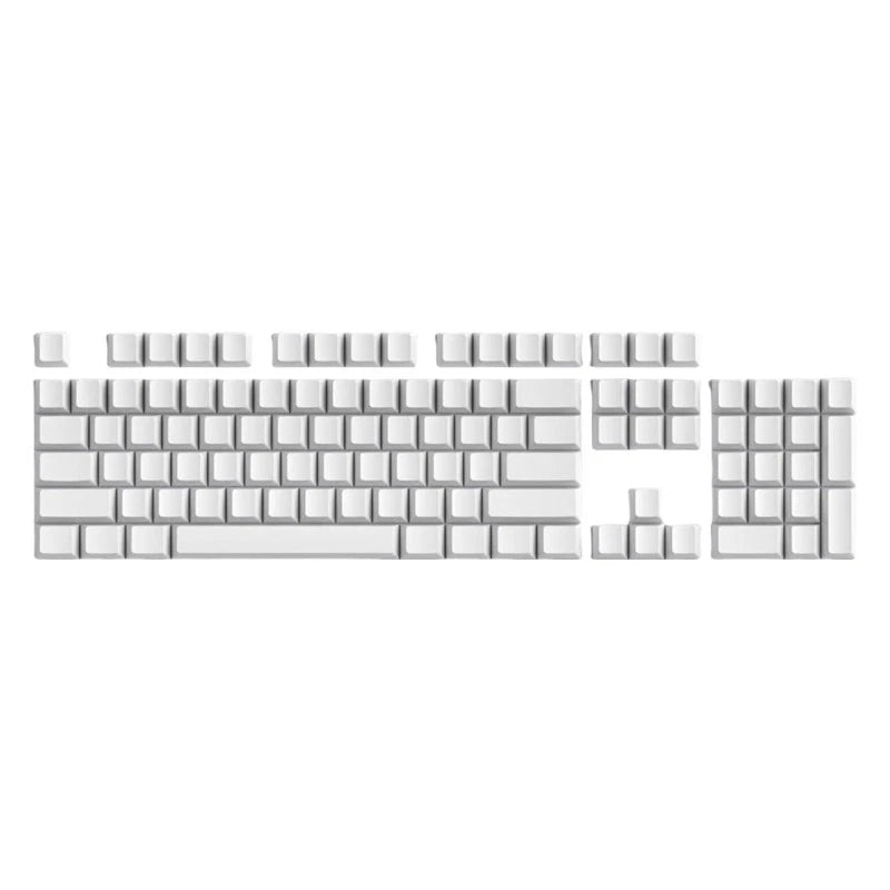 104Pcs White Original Profile No Letter PBT Blank Keycap for Mechanical Model