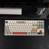 PBT Vintage Gray C64 Thick Theme Keyboard Keycaps Cherry Profile Set for MX Model