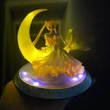 sailor moon night light figure 14cm light figurine manga collection Model