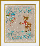 DIY Needlepoint Kit Christmas card "Deer" Cross-Stitch Craft Set for Home Decor Model