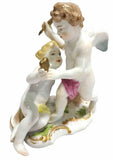 Antique 18th Century Furstenberg Porcelain Figurine Pair Of Cherubs ~ Germany Model