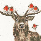 Bothy Threads counted cross stitch kit "Festive Friends", XHD110, 26x26cm, DIY Model