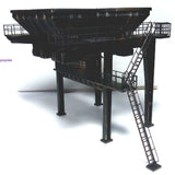 Ho 1:87 Building Scenery Accessories Railway Diorama Coal Hopper Funnel Model Model