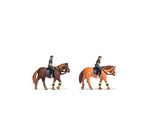 NOCH HO 1/87 Mounted Police (2 policemen riding horses) Model