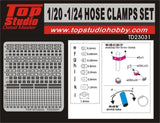 Top Studio 1/20 ?C 1/24 Scale Hose Clamps Set Detail-Up Item # TD23031 Model