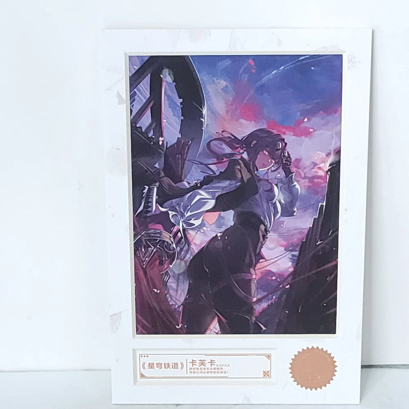 Kafka Action Sword Waifu Card Anime Girl Art Oversized Board A5 Model
