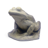 Concrete Frog Garden Statue 6" Gray Cement Toad Outdoor Patio Yard Deco Noxterra Model
