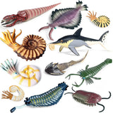 11PCS Prehistoric Sea Creatures Toys, Ancient Cambrian Ocean Animal Figurines Model