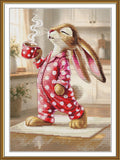 Counted cross stitch kit DIY unprinted canvas Rabbit in pajamas embroidery 3487 Model