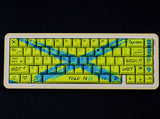 PBT EVA X Yellow Theme Keyboard Keycaps Cherry Profile Set For MX Model