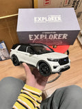 1:18 Scale 2020~2024 Ford Explorer Oxford White w/ Black Roof Diecast Model Car Model
