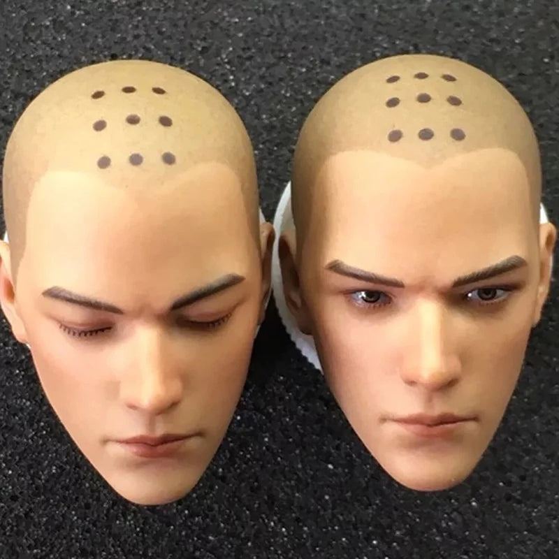 1/6 Close Eyes Sleeping Holy Monk Head Carving Sculpt Model Fit 12'' Figure Model