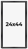 24x44 Shadow Box Frame Black | 1.25 inches Deep Real Wood Contemporary Shadowbox Model
