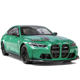 1/18 2024 M3 CS LCI Model Car Diecast Toy Cars Sedan Alloy Metal Vehicles Green Model