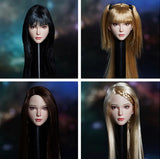 1/6 Scale SDH028C Asia Female Girl Head Carving Model Toys Pale Skin Model