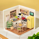Rolife Super Creator Happy Meals Kitchen Plastic DIY Decor Dollhouse Xmas Gift Model