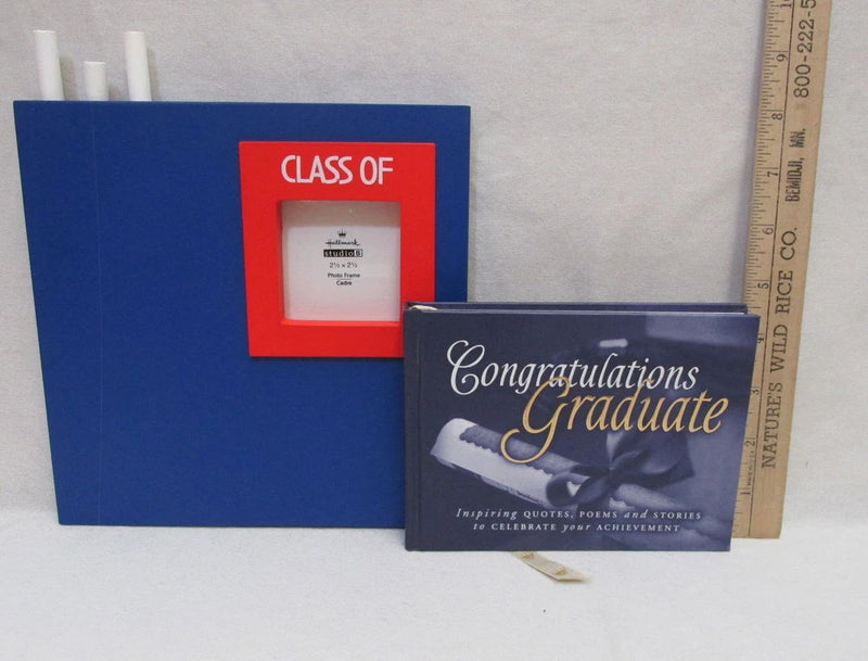 Chalk Board Photo Picture Frame Blue Red Graduate Inspiring Quotes Stories Book Model