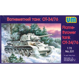 UNIMODELS UM 331 Plastic models kit 1:72 OT-34-76 WWII Soviet flame-thrower tank Model