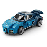 MOC Car Blue Pullback Racing Car Building Block Model Kit Toy Gift 64 Pcs Model