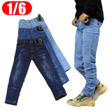 1:6 Scale Distressed Classic Jeans & Belt Model For 12'' Male Action Figure Body Model