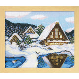 Olympus counted cross stitch kit "Snowy Shirakawa-gou", 29,7x36,4 cm Model