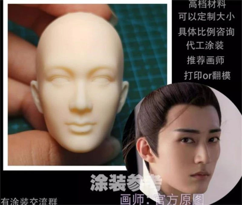 1/6 LIU XUE YI Unpaited star 3D Head Sculpture Singer Model F 12" figure toys Model