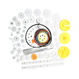 82PCS/Set Plastic Gear DIY Technology Set for Toy Motor Car Robot Model Kit A Model