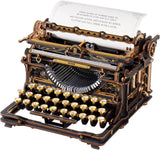 ROKR Typewriter 3D Wooden Puzzles for Adults Building Model (Classic Black) | Vi Model