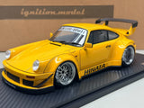 Ignition model 1/18 Porsche RWB 930 Yellow "HINATA" Resin Model Car -- IG3621 Model