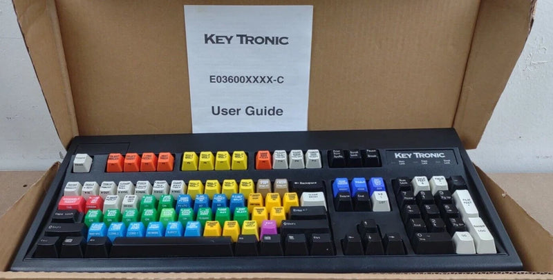 New Keytronic Wired Media Keyboard with Editing Shortcuts Keycap E03601PS25PKB-C Model
