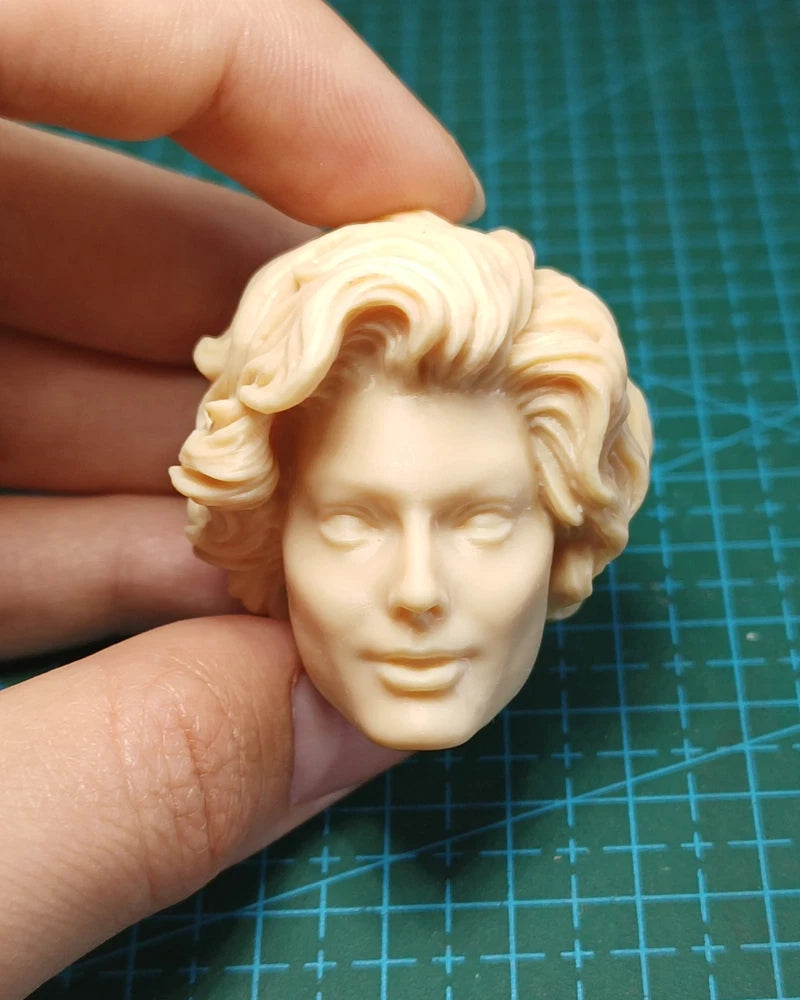 1/6 Scale Unpainted Calm European Lady Head Carving Sculpt Model Toys Model