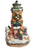Musical Blinking Lights Christmas Lighthouse With Santa And Snowman Tested Works Model