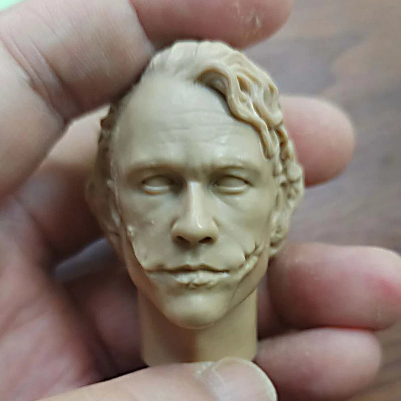 1/6 Unpainted Creg 2.0 Heath Ledger Head Carving Sculpt Model Toys Model