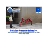 N Scale Valve Backflow Preventer Buildings Structures 2 Sets of 3 1:160 Model