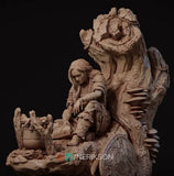 1/24 Resin Wounded Female Warrior Cave Diorama Unpainted Unassembled Model