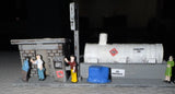 Osborn Model Kits 3122 N Scale Diesel Fuelling Station (Wood Kit) Assembled Model