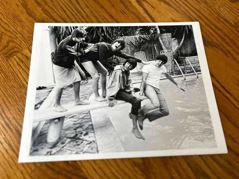 THE BEATLES  Art Print Photo 11x14 John Lennon Poster Swimming Pool Diving Board Model