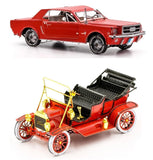 SET of 2 Fascinations Metal Earth 1965 Ford Mustang 1908 Ford Model T Model Kits Model